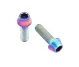 Wolf Tooth Titanium Bottle Cage Screw Set – M5x15mm Cylinder Head rainbow oilslick