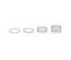 Wolf Tooth Headset Spacer Set – 1 1/8 inch, 4 pieces, aluminium, raw silver