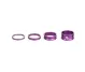 Wolf Tooth Headset Spacer Set – 1 1/8 inch, 4 pieces, aluminium, purple