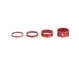 Wolf Tooth Headset Spacer Set – 1 1/8 inch, 4 pieces, aluminium, red