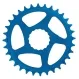 Race Face Chainring 1x Cinch Direct Mount 3mm Offset Narrow Wide blue 32 teeth