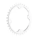 Campagnolo Potenza 11-speed chainring, 36 teeth, 4-arm, 112mm chainline, silver