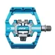 HT Components Platform Hybrid Pedals D1 Duo navy blue incl. cleats