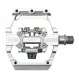 HT Components Platform Hybrid Pedals D1 Duo silver incl. cleats