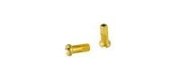 DT Swiss aluminium spoke nipples, 2.0 mm, gold, 12 mm long