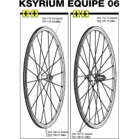 Mavic Ksyrium Equipe replacement spoke for front wheel, 284 mm, black, 2006 model – remaining stock