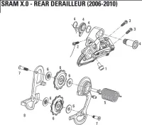 Sram X.0 rear derailleur spring, 2006–13 model, position 5, for 9-speed rear derailleurs only
