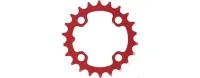 Truvativ Redwin chainring, 22 teeth, 64-tooth circle, red