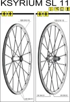 Mavic Ksyrium SL Replacement Rear Wheel Rim, Clincher, Black and Silver, 20-hole, 2011 model