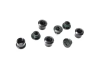 SRAM X01 chainring bolts M8.5x5 + 7 mm sleeves, aluminium, black, 4 pieces