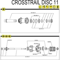 Mavic Crosstrail Disc left rear wheel hub nut