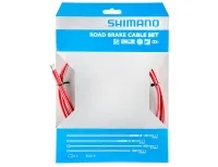 Shimano Road Bike Brake Cable Set, SIL-TEC Coated, Red