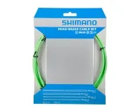 Shimano Road Bike Brake Cable Set, SIL-TEC Coated, Green