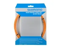 Shimano Road Bike Brake Cable Set, SIL-TEC Coated, Orange