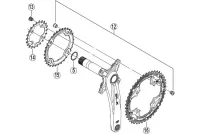 Shimano SLX FC-M660 9-speed chainring, 22 teeth, black