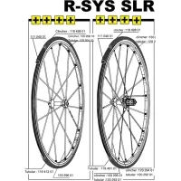 Mavic R-SYS SLR Replacement Spoke, Carbon Rear Wheel (Left), Tubular, 287 mm, Black Nipple, up to 2014 model