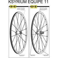 Mavic Ksyrium Equipe / Aksium Spoke Front and Rear Left 285 mm Black - Remaining stock