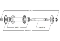 Mavic Cosmic Carbone 40 front wheel axle