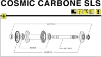 Mavic Cosmic Carbone SLS front wheel axle