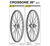 Mavic Crossone spoke, 26-inch rear wheel, right-hand side, 262 mm, 2014 model, remaining stock