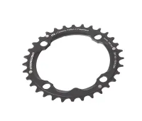 Stronglight MTB chainring, aluminium ct2, black, 9x3-speed, 104 mm chainline, centre 32 teeth