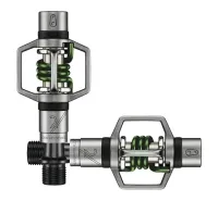Crankbrothers Eggbeater 2 clipless pedals, silver-green, including cleats
