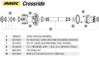 Mavic Crossride TS2 Rear Wheel Axle Kit incl. Nut No. 6 - SOLD OUT