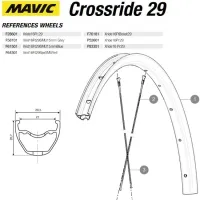 Mavic Crossride Disc Replacement Rim, Rear Wheel, 29-inch, 2016 Model