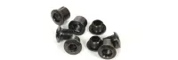 Sram MTB chainring bolts M8.5x7 + 9mm sleeves, aluminium, black, 10x2-speed, 4 pieces each