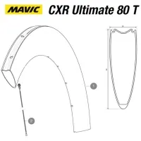 Mavic CXR Ultimate 80 T Replacement Spoke, Front Wheel, 235 mm