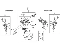 Shimano DURA-ACE / Ultegra / 105 11-speed shift-brake lever spare part | Cable routing left No. 9