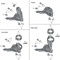 Shimano Deore XT FD-M8000 front derailleur spare part | Clamping screw No. 6