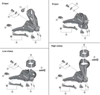 Shimano Deore XT FD-M8020 Front Derailleur Spare Part | Clamp Adapter M-Size 31.8 mm No. 6
