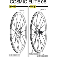 Mavic Cosmic Elite Replacement Spoke (Front/Rear) 285 mm, Black, Flat, Model 2005–10, without nipples – Last few in stock
