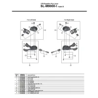 Shimano XTR SL-M9000-I Spec II Shift Lever Spare Part | Left Bracket No. 3