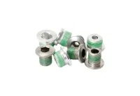 Sram XX chainring bolts M8.5x7.5 + 10 mm sleeves, aluminium silver, 4 pieces each