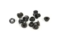 Sram MTB chainring bolts M8.5x5 + M8.5x8 + 7mm sleeves, steel, black, 4 pieces each