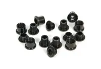 Sram DH chainring bolts M8.5x10 + M8.5x7 + 9mm sleeves, steel, black, 4 pieces each