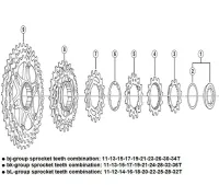 Spare parts Shimano Deore XT CS-M771 10-speed cassette