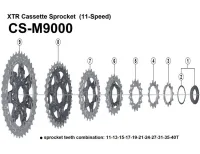 Spare parts Shimano XTR CS-M9000 11-speed cassette