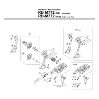 Shimano Deore XT RD-M772 Rear Derailleur Spare Part | Adjustment Screw with Plate B-type