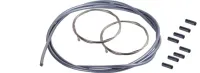 Shimano gear cable set, grey, 1.75 m, SP 41, 2 x stainless steel inner cables, 8 x end caps