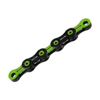 KMC Chain DLC10 black - green 116 links 10-speed incl. link
