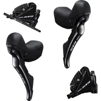 Shimano 105 ST-R7020 STI Disc brake-shift lever + BRR7070 Flatmount disc brakes, black