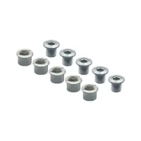 TA Chainring bolts, 2-speed | Bolt 8.5 mm / Sleeve 7 mm – Silver, 5 pieces
