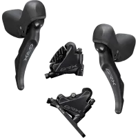 Shimano GRX ST-RX600 STI Dual Control 11x2-speed disc set + BR-RX400 flat-mount disc brakes