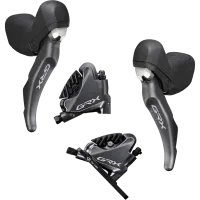 Shimano GRX ST-RX810 STI Dual Control 11x2-speed disc set + BR-RX810 flat-mount disc brakes