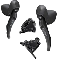 Shimano GRX ST-RX600 STI Dual Control Disc Set 11x1-speed + BR-RX400 Flat Mount Disc Brakes