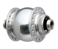 Schmidt SON 28 12 Disc Centerlock Hub Dynamo, silver anodised, 32-hole