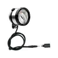 Schmidt Son Edelux II bicycle lamp, silver anodised, 60 cm cable, coaxial plug + adapter, 100 lux